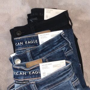 BUNDLE: 3 pairs of assorted High-Rise American Eagle Jeggings
